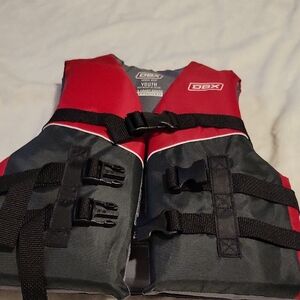 DBX Youth Red and Gray Swim Life Jacket - Kids PFD